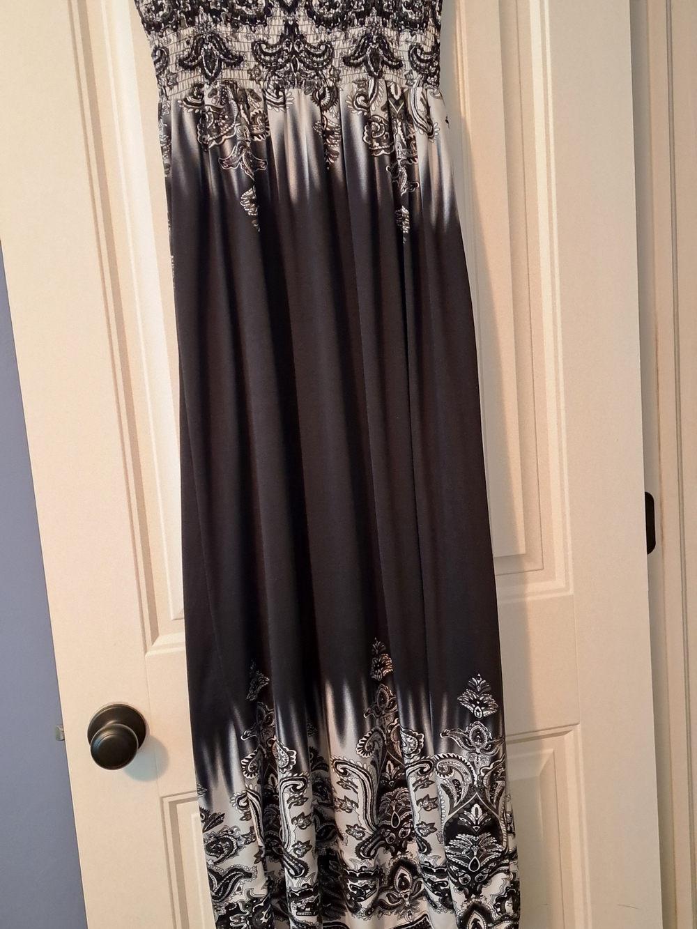 Black and White Printed Maxi Skirt